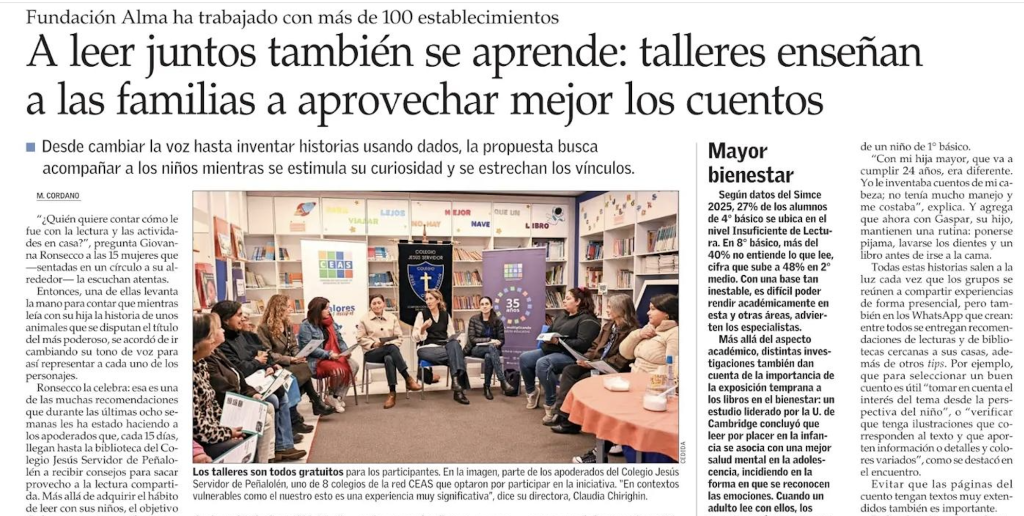 A leer juntos también se aprende: talleres enseñan a las familias a aprovechar mejor los cuentos